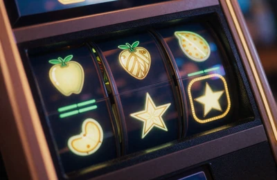 Leuchtende Slot-Walzen mit Symbolen im Golazzo Casino in Lime und Gold