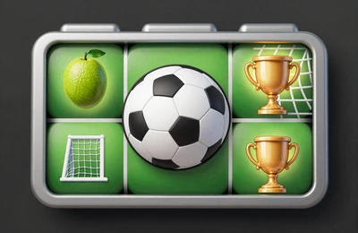 Fu&szlig;ball-Slot mit gr&uuml;nen Walzen Tor und Ball als Online Slot im Golazzo Casino