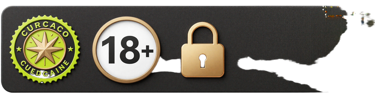 Vertrauens-Badges mit Cura&ccedil;ao Lizenz 18 plus und SSL Schloss des Golazzo Casino